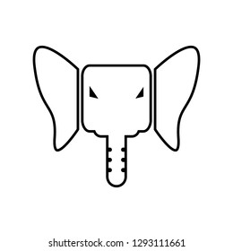 design symbol vector icon elephant