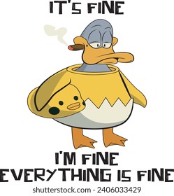 design t shirt duck sadge and make it fine