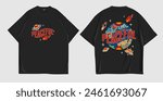 Design t shirt oversize street wear front and back 