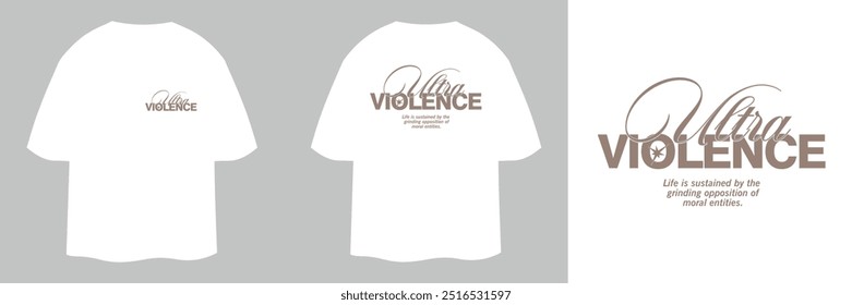 Design t shirt  oversize ULTRA VIOLENCE