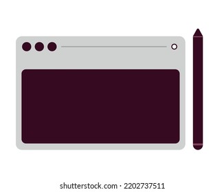 Design Tablet And Digital Pen, Icon