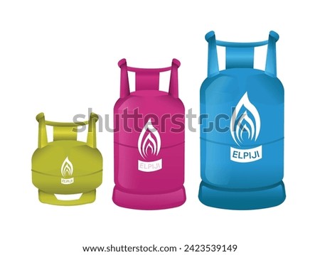 Design tabung gas in vector