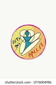 Design for tags and occasional signs.for ballet festivals and banners.it can be used as event logo.suitable for report or watermarks and motivational simbals.
