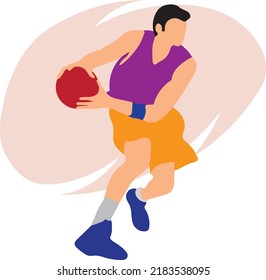 The design is taken from the pose of remain basketball which is sporty in playing the game