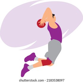 The design is taken from the pose of remain basketball which is sporty in playing the game