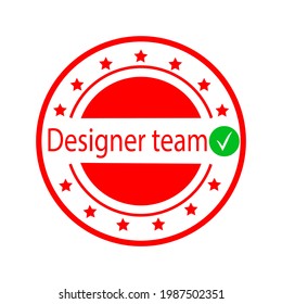 Design team sign icon, logo. Vector illustration eps 10