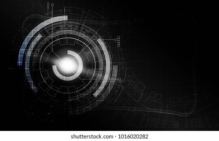 Design Technology background with gear shape geometric. Vector abstract graphic EPS10.