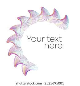 Design For Technology, Digital Art, Abstract Backgrounds, Futuristic Concepts, Science for Web-design, Brochure, Background, Presentation. Abstract curved wave pattern with gradient lines in blue