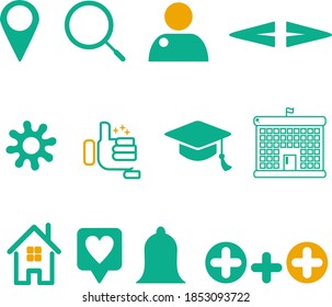 Design a technology theme icon asset for your landing website needs