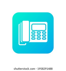 The design of the telephone stationery gradient icon vector illustration, this vector is suitable for icons, logos, illustrations, stickers, books, covers, etc.