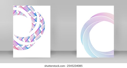 Design temlate cover for Textile Design, Fashion, Home Decor, Beauty for Web-design, Banner, Presentation, package. Icon, Logo, and Background made of Circular Dots, Lines, and Spirals.Holyday Pattern