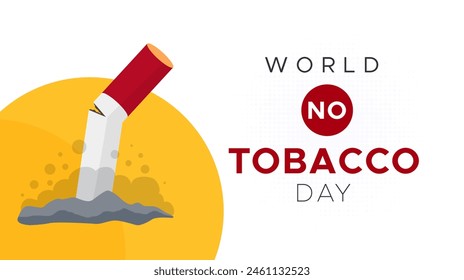 design template about commemorating world no tobacco day. concept of caring for lung health from tobacco. No smoking design. awareness of the health dangers of tobacco	