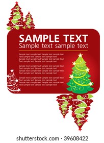 design template with abstract christmas tree