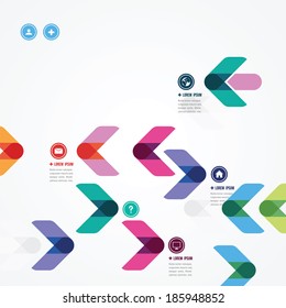 design of a template with abstract colorful arrows