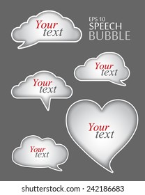 Design Template - Abstract Geometrical Design Speech bubbles set