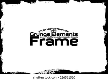 Design template. Abstract grunge frame texture. Stock vector set - easy to use
