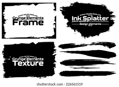 Design template. Abstract grunge frame set texture. Stock vector set - easy to use