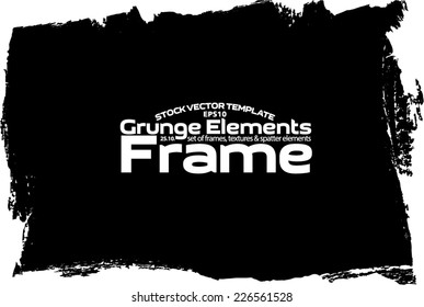 Design template. Abstract grunge frame texture. Stock vector set - easy to use
