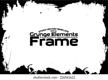 Design template. Abstract grunge frame texture. Stock vector set - easy to use