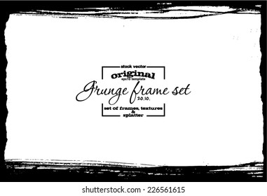 Design template. Abstract grunge frame texture. Stock vector set - easy to use