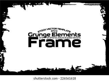 Design template. Abstract grunge frame texture. Stock vector set - easy to use