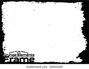 Design template. Abstract grunge frame texture. Stock vector set - easy to use