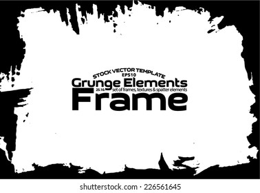 Design template. Abstract grunge frame texture. Stock vector set - easy to use