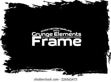 Design template. Abstract grunge frame texture. Stock vector set - easy to use