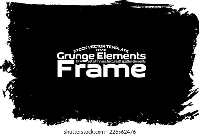 Design template. Abstract grunge frame texture. Stock vector set - easy to use