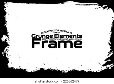Design template. Abstract grunge frame texture. Stock vector set - easy to use
