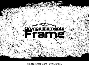 Design template. Abstract grunge frame texture. Stock vector set - easy to use