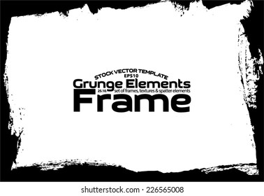 Design template. Abstract grunge frame texture. Stock vector set - easy to use