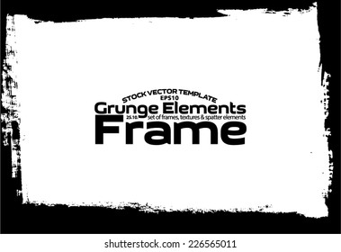 Design template. Abstract grunge frame texture. Stock vector set - easy to use