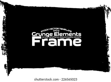 Design template. Abstract grunge frame texture. Stock vector set - easy to use