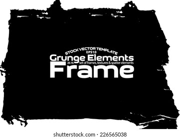 Design template. Abstract grunge frame texture. Stock vector set - easy to use