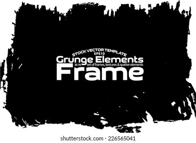 Design template. Abstract grunge frame texture. Stock vector set - easy to use