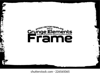 Design template. Abstract grunge frame texture. Stock vector set - easy to use