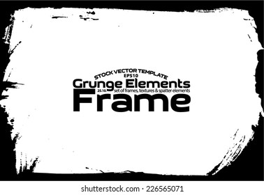 Design template. Abstract grunge frame texture. Stock vector set - easy to use