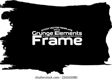 Design template. Abstract grunge frame texture. Stock vector set - easy to use