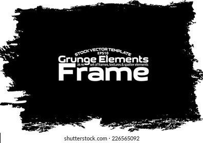 Design template. Abstract grunge frame texture. Stock vector set - easy to use