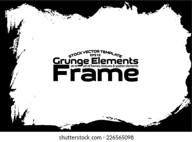 Design template. Abstract grunge frame texture. Stock vector set - easy to use
