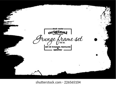 Design template. Abstract grunge frame texture. Stock vector set - easy to use