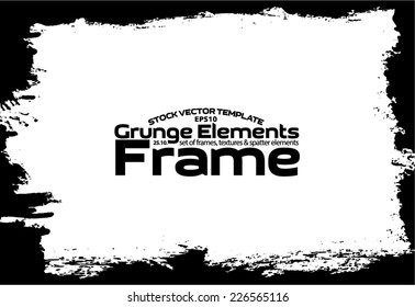 Design template. Abstract grunge frame texture. Stock vector set - easy to use