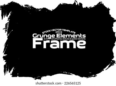 Design template. Abstract grunge frame texture. Stock vector set - easy to use