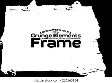 Design template. Abstract grunge frame texture. Stock vector set - easy to use