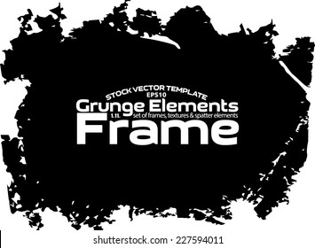 Design template. Abstract grunge frame texture. Stock vector set - easy to use