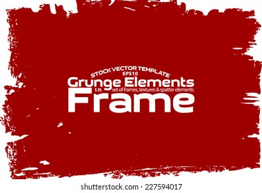 Design template. Abstract grunge frame texture. Stock vector set - easy to use