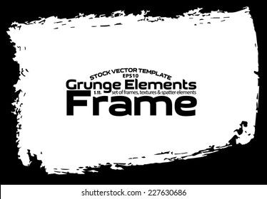 Design template. Abstract grunge frame texture. Stock vector set - easy to use