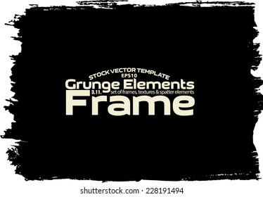 Design template. Abstract grunge frame texture. Stock vector set - easy to use