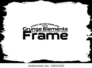 Design template. Abstract grunge frame texture. Stock vector set - easy to use